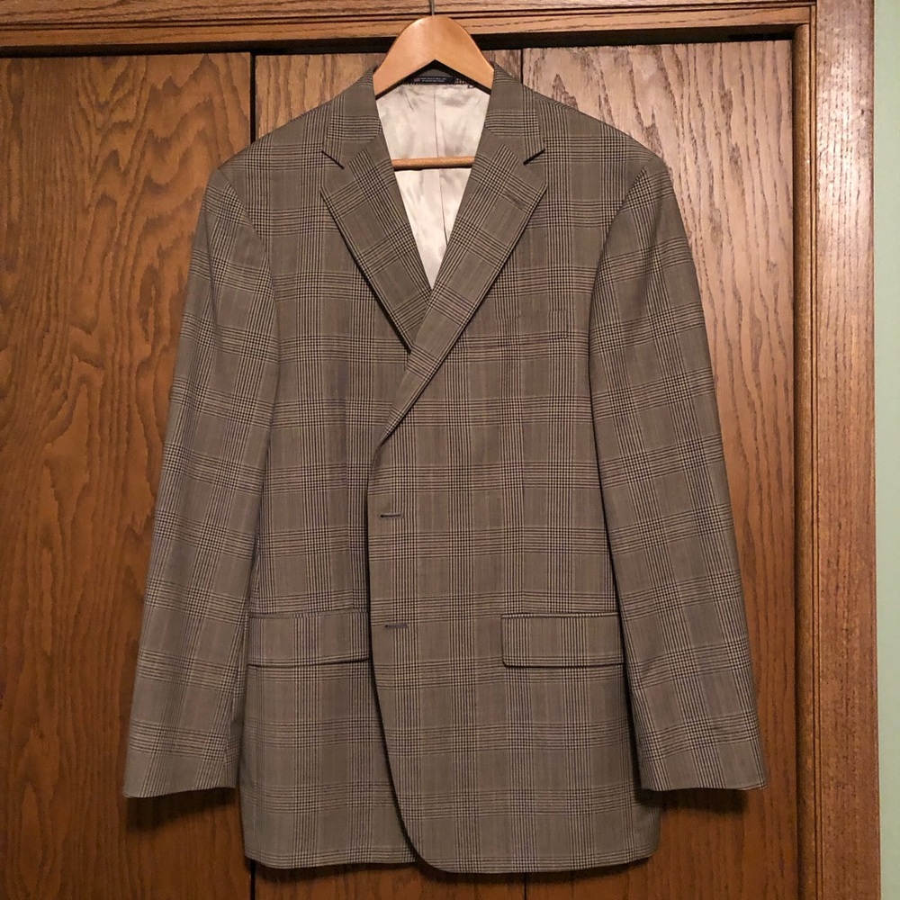 Hart Schaffner Marx Men’s Brown Plaid Sport Coat
